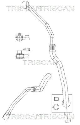 хидравличен маркуч, кормилно управление TRISCAN 8516 11034