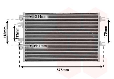 VAN WEZEL 43005341 Радиатор кондиционера  для RENAULT KANGOO (Рено Kангоо)