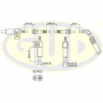 GABS01210 G.U.D. Датчик, частота вращения колеса