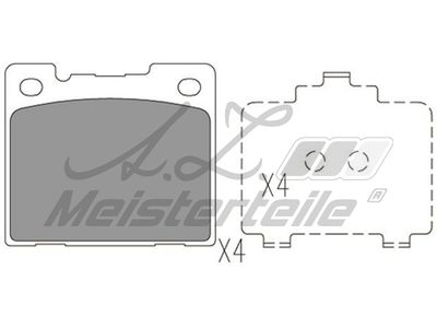 комплект спирачно феродо, дискови спирачки A.Z. Meisterteile AZMT-44-022-2129
