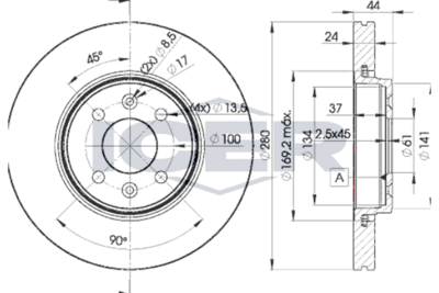 спирачен диск ICER 78BD7829-2