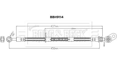 спирачен маркуч BORG & BECK BBH9114