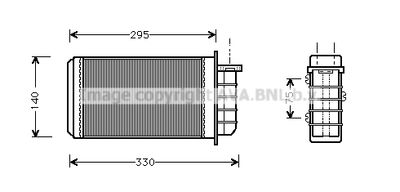 PRASCO FT6183 Радиатор печки  для FIAT COUPE (Фиат Коупе)