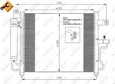 Kondensor, klimatanläggning NRF 35428