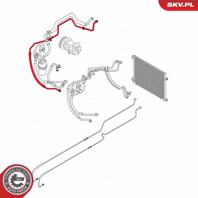 ESEN SKV - Vysoko/nízkotlakové vedenie klimatizácie RENAULT, OPEL, NISSAN , 54SKV670