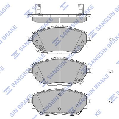 Комплект тормозных колодок, дисковый тормоз Hi-Q SP4213A для TOYOTA C-HR