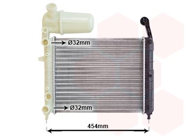 Радиатор, охлаждение двигателя VAN WEZEL 17002100 для FIAT TIPO
