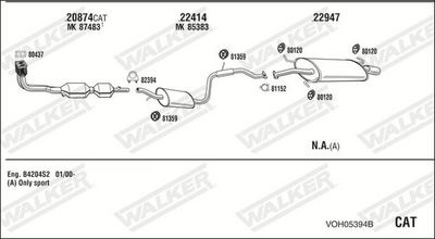 Изпускателна система WALKER VOH05394B