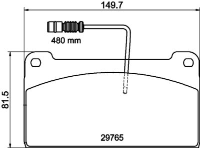Remblokken set Achter/Voor TEVES past: MERCEDES UNIMOG OM353.958-OM924.923 01.77-