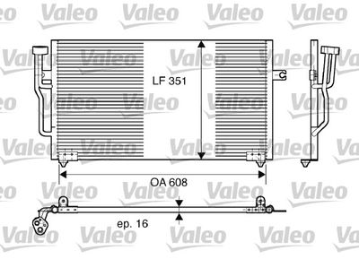 VALEO 817559 Радіатор кондиціонера для VOLVO (Вольво)