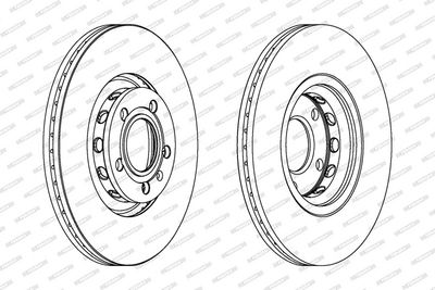 BREMSSCHEIBE FERODO DDF1706C 1