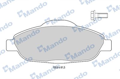 Комплект тормозных колодок, дисковый тормоз MANDO MBF015237 для PEUGEOT 5008