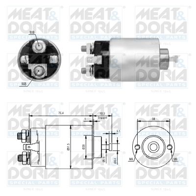 Тяговое реле, стартер MEAT & DORIA 46305 для MITSUBISHI L300