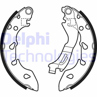 DELPHI LS2047 Ремкомплект барабанных колодок  для CHEVROLET  (Шевроле Ххр)