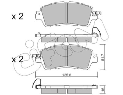 Комплект тормозных колодок, дисковый тормоз CIFAM 822-1085-0 для MAZDA 2