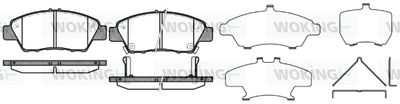 Комплект тормозных колодок, дисковый тормоз WOKING P12583.02 для HONDA INSIGHT
