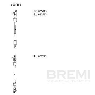 комплект запалителеи кабели BREMI 600/163