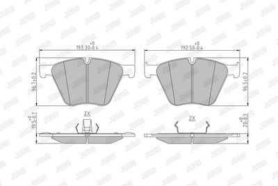 BREMSBELAGSATZ SCHEIBENBREMSE JURID 573457J 1