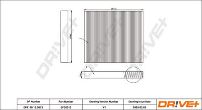 Filtras, salono oras DRIVE+ DP1110.12.0013