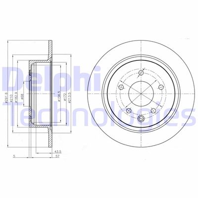 Bromsskiva DELPHI BG4108C