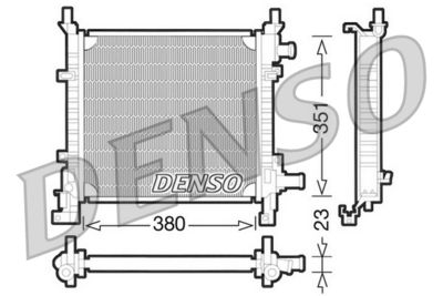 Радиатор, охлаждение двигателя DENSO DRM10061 для FORD KA
