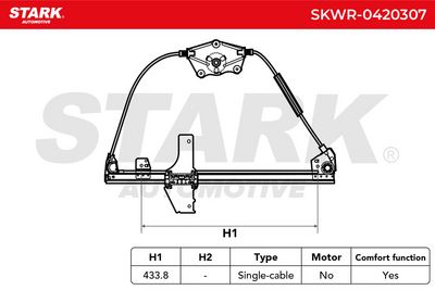 стъклоподемник STARK SKWR-0420307