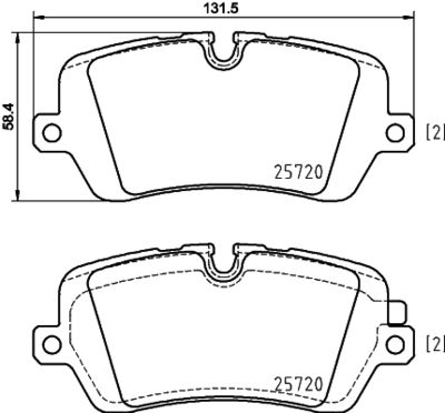 Комплект тормозных колодок, дисковый тормоз 8DB 355 020-361