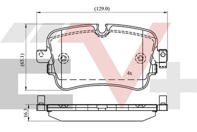 комплект спирачно феродо, дискови спирачки COMLINE CEV02691