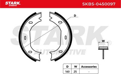 комплект спирачна челюст STARK SKBS-0450097