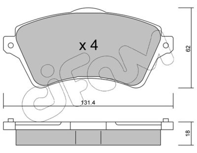 CIFAM 822-349-0 Тормозные колодки и сигнализаторы  для LAND ROVER FREELANDER I (L314) 1.8 i 16V 4x4