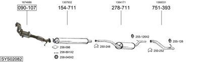 Изпускателна система BOSAL SYS02082