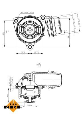 THERMOSTAT KüHLMITTEL NRF 725222 6