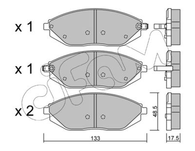 Комплект тормозных колодок, дисковый тормоз CIFAM 822-908-0 для CHEVROLET SPARK