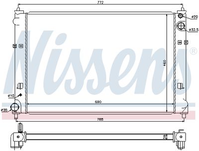 Radiator, engine cooling 68511