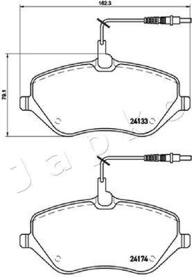 Brake Pad Set, disc brake 500619