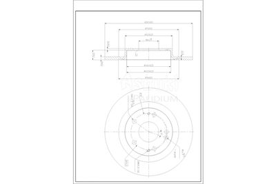 ASHUKI by Palidium H039-84 Тормозные диски  для HONDA CIVIC (Хонда Цивик)