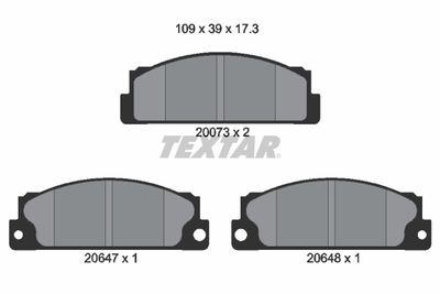 Комплект тормозных колодок, дисковый тормоз TEXTAR 2007306 для FIAT 127