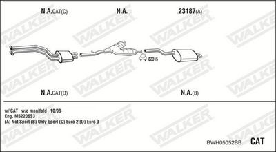 Изпускателна система WALKER BWH05052BB