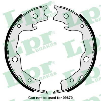 Brake Shoe Set, parking brake 01034