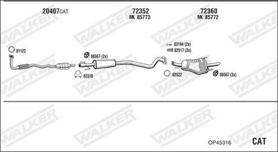ABGASANLAGE WALKER OP45316