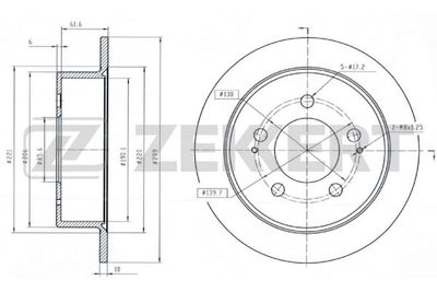 ZEKKERT BS-5148 Тормозные диски для SSANGYONG RODIUS