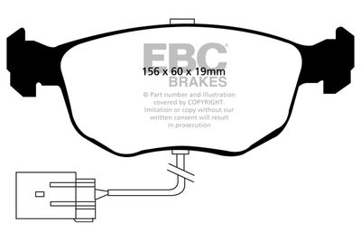Комплект тормозных колодок, дисковый тормоз EBC Brakes DP4956R для FORD SCORPIO