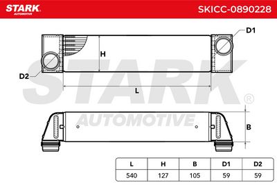 интеркулер (охладител за въздуха на турбината) STARK SKICC-0890228
