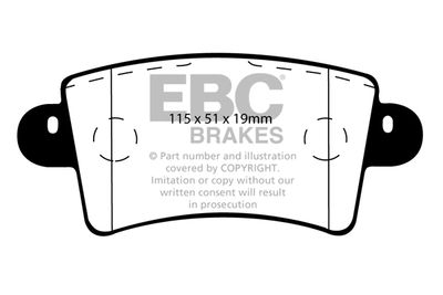 Комплект тормозных колодок, дисковый тормоз EBC Brakes DP1385 для RENAULT MASTER