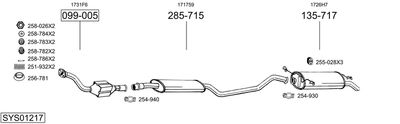 Układ wydechowy BOSAL SYS01217