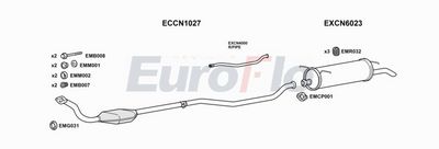 Układ wydechowy EUROFLO CNXAN19D3004B