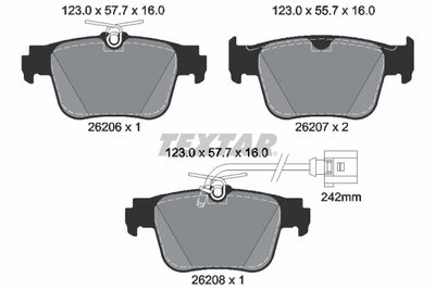 Brake Pad Set, disc brake 2620603