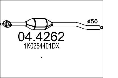 MTS 04.4262 Каталізатор  для VW GOLF (Фольксваген_ Голф)