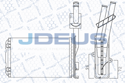 Теплообменник, отопление салона JDEUS M-2230070 для RENAULT 21