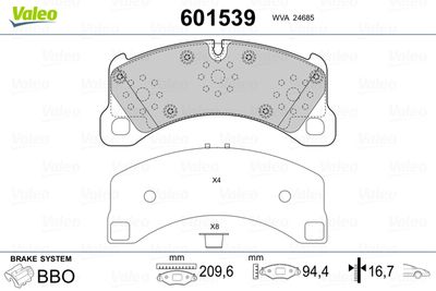 SET PLACUTE FRANA FRANA DISC VALEO 601539